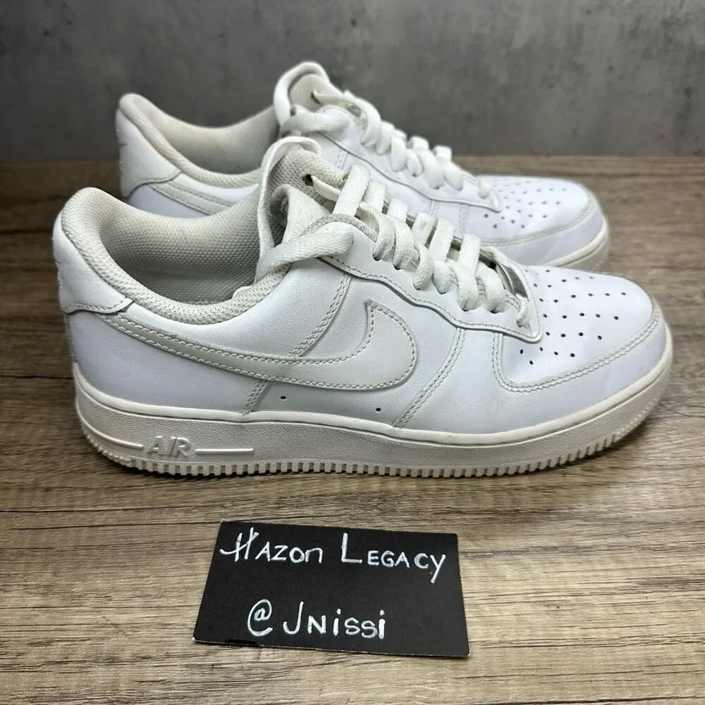 Nike~Men’s~Air Force 1‎ Low '07 White Used~Size 7.5